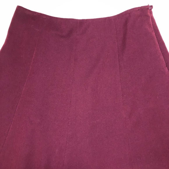 Rafaella Burgundy Skirt Size 8 - Picture 3 of 7